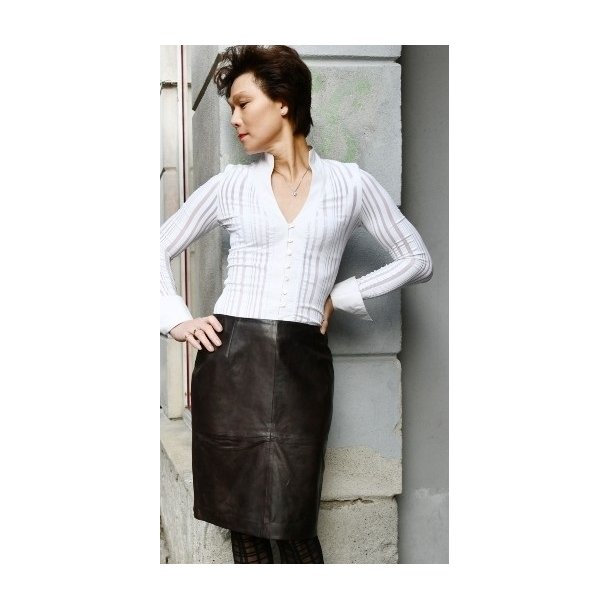 BTF - Skindnederdel  - Style: 10.929 - Dark Brown- Brun