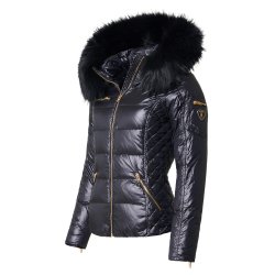 Rita -Lustrous Nylon - Black - Raccoon