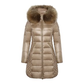 Ciara - Lustrous Nylon - Nougat - Raccoon Fur