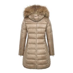 Ciara - Lustrous Nylon - Nougat - Raccoon Fur
