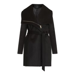​ROCKANDBLUE Wool/Uldfrakke - Yoyo Coat - Blac - Sort.