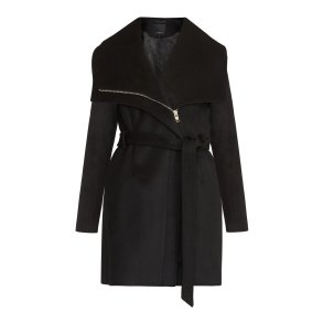 ​ROCKANDBLUE Wool/Uldfrakke - Yoyo Coat - Blac - Sort.