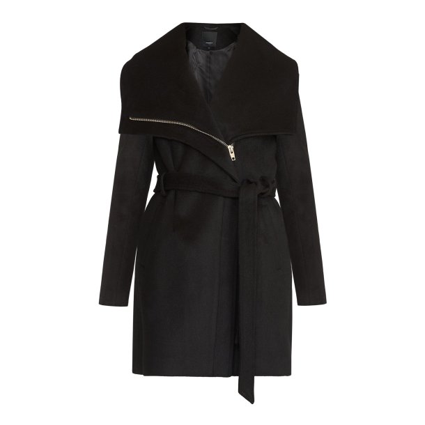 ​ROCKANDBLUE Wool/Uldfrakke - Yoyo Coat - Blac - Sort.