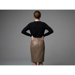 Saki Skindnederdel - Dania - Sugar Brown - Taupe