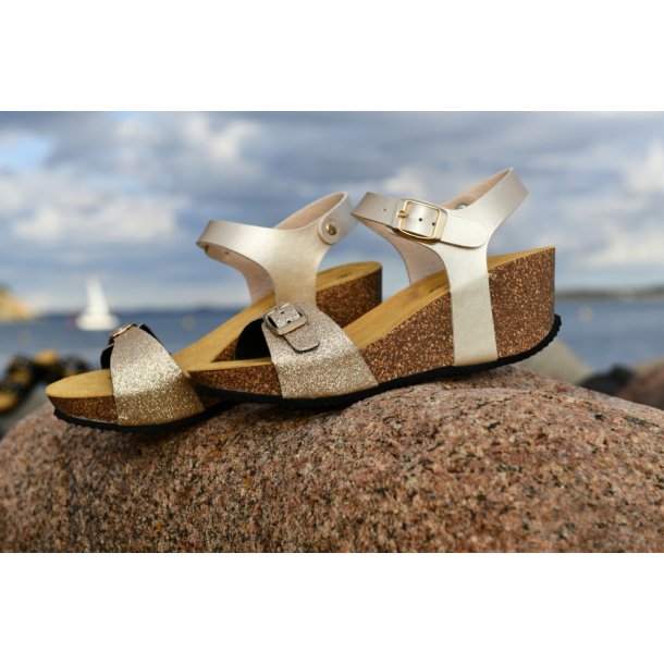 Bella Moda L�der Sandaler - S25636 - Gold