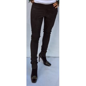 BTF / Notyz 10.481 - Skindleggins - Ruskind - Dark Grey - Gr�