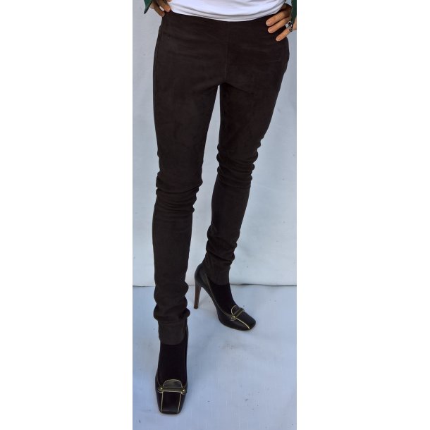 BTF / Notyz 10.481 - Skindleggins - Ruskind - Dark Grey - Gr�