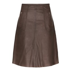 BTF - Skindnederdel - Style: 1083 - Almond Brown - Brun