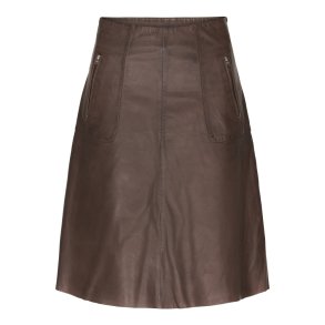 BTF - Skindnederdel - Style: 1083 - Almond Brown - Brun