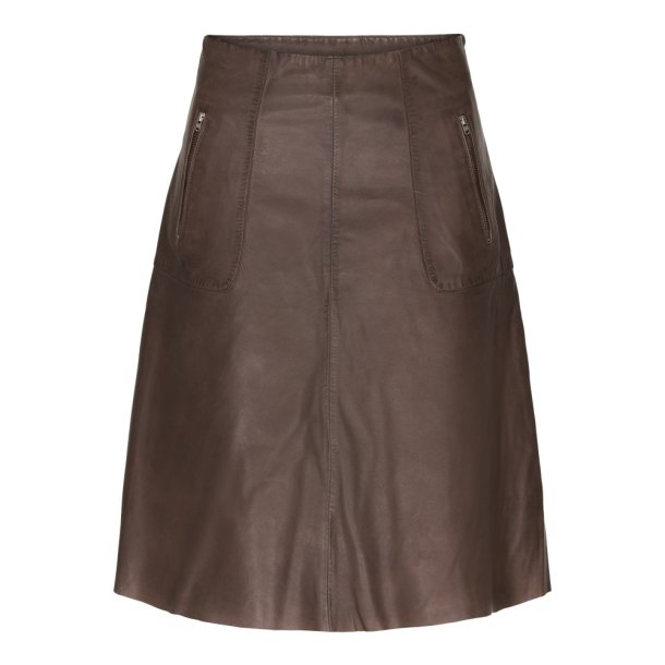 BTF - Skindnederdel - Style: 1083 - Almond Brown - Brun