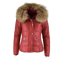 Zora - Dark Red/R�d - Raccoon Fur