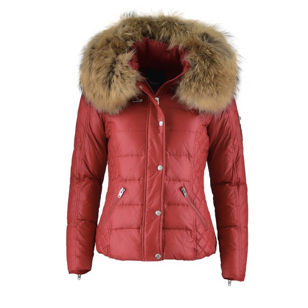 Zora - Dark Red/R�d - Raccoon Fur