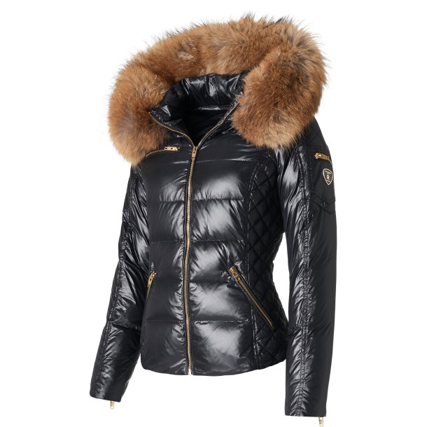 Rita - Black - Sort - Raccoon Fur - Lustrous Nylon