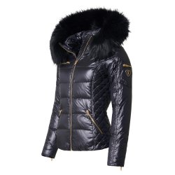 Rita - Black - Sort - Raccoon Fur - Lustrous Nylon