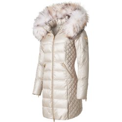 Ciara -  Moonbeam - Light Beige - Raccoon Fur 