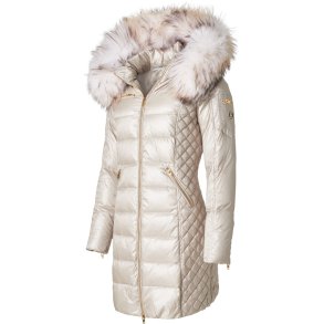Ciara -  Moonbeam - Light Beige - Raccoon Fur 