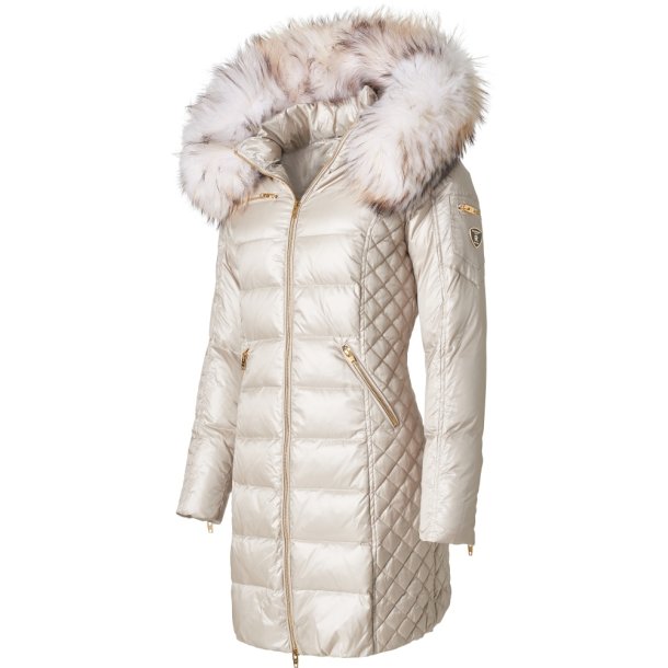 Ciara -  Moonbeam - Light Beige - Raccoon Fur 