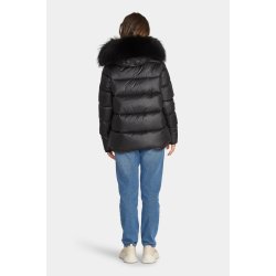 Sassy  - Black - Natural Raccoon Fur