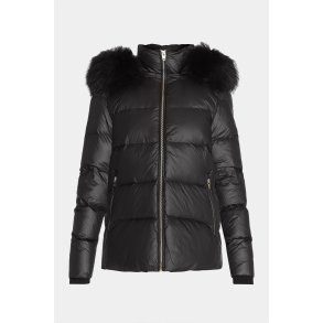 Sassy  - Black - Natural Raccoon Fur