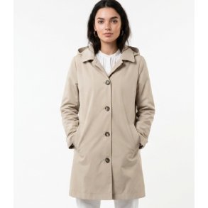 Saki - Carline Coat - Dark Beige - Taupe