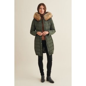 Evelyn Comfort - Army - Raccoon Fur