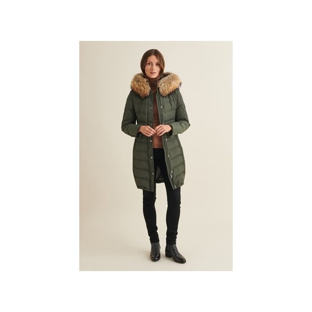 Evelyn Comfort - Army - Raccoon Fur